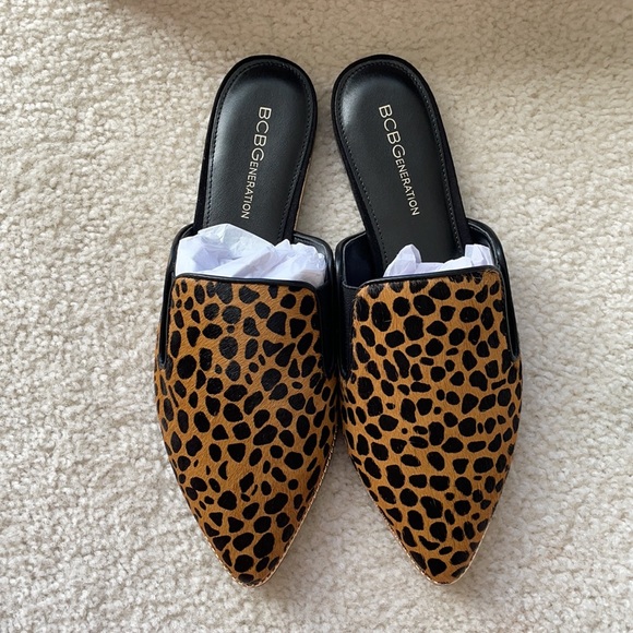 New BCBGeneration Pointed Leopard Mule Shoes - Picture 7 of 11